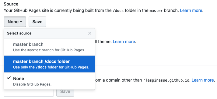 Github document configuration